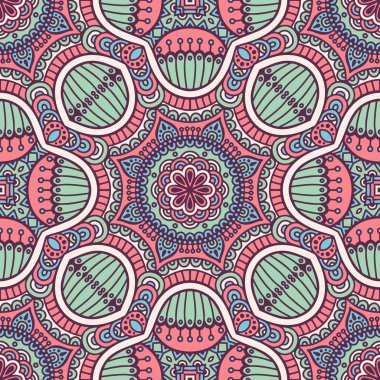 etnik çiçek seamless modeli