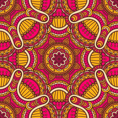 etnik çiçek seamless modeli