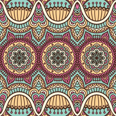 etnik çiçek seamless modeli