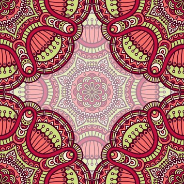 etnik çiçek seamless modeli