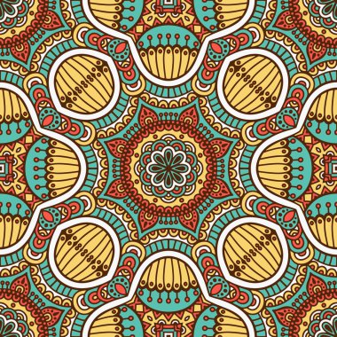 etnik çiçek seamless modeli