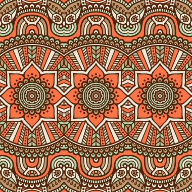 etnik çiçek seamless modeli