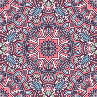 etnik çiçek seamless modeli