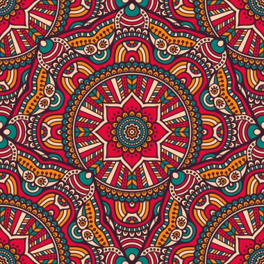 etnik çiçek seamless modeli