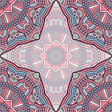 etnik çiçek seamless modeli