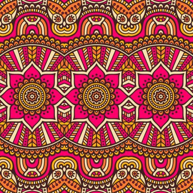 etnik çiçek seamless modeli