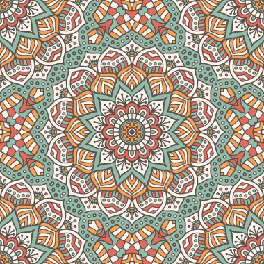 etnik çiçek seamless modeli