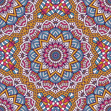 etnik çiçek seamless modeli