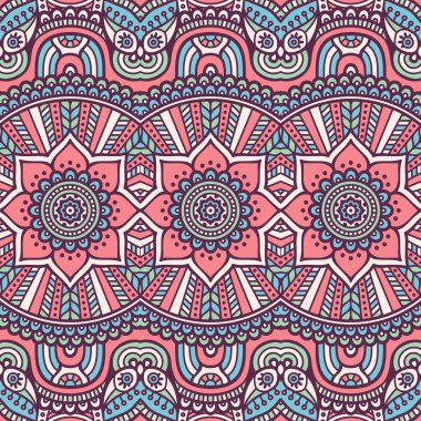 etnik çiçek seamless modeli