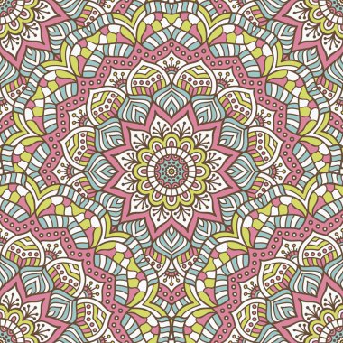 etnik çiçek seamless modeli