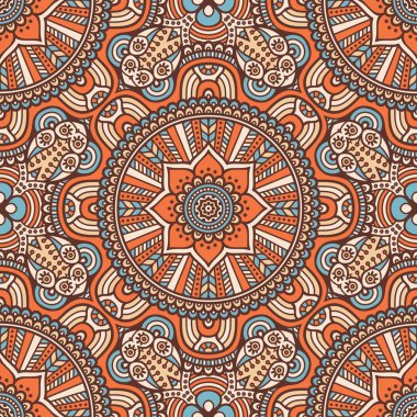 etnik çiçek seamless modeli