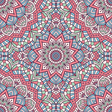 etnik çiçek seamless modeli