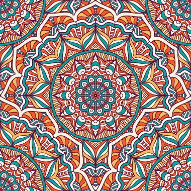 etnik çiçek seamless modeli