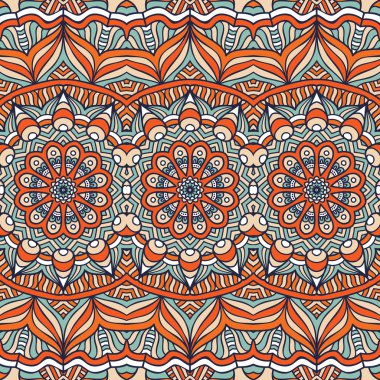 etnik çiçek seamless modeli