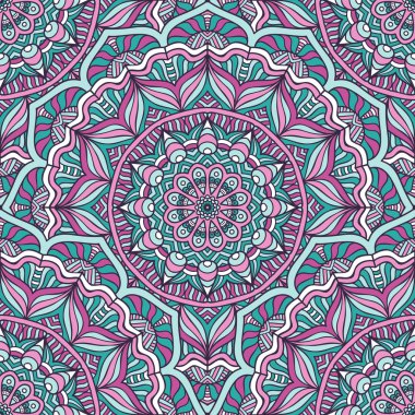 etnik çiçek seamless modeli