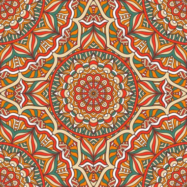 etnik çiçek seamless modeli