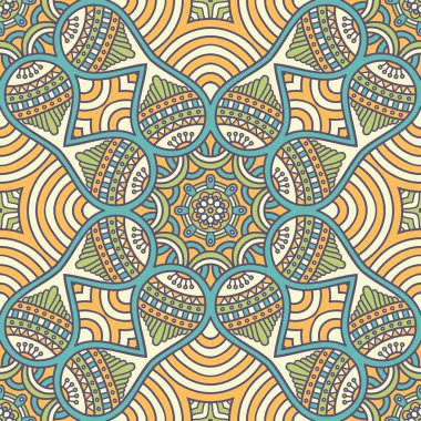 etnik çiçek seamless modeli