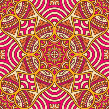 etnik çiçek seamless modeli