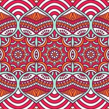 etnik çiçek seamless modeli