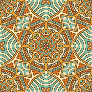 etnik çiçek seamless modeli