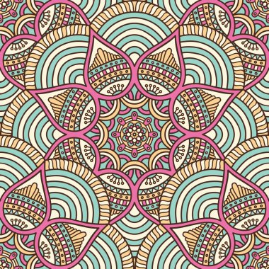 etnik çiçek seamless modeli