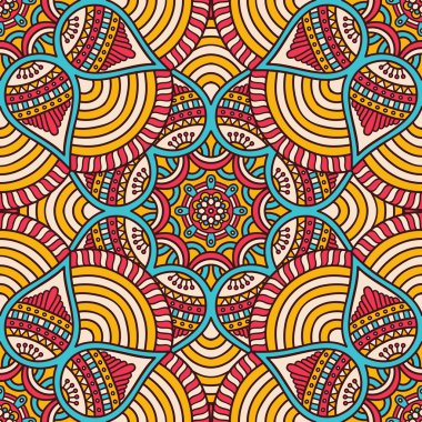 etnik çiçek seamless modeli