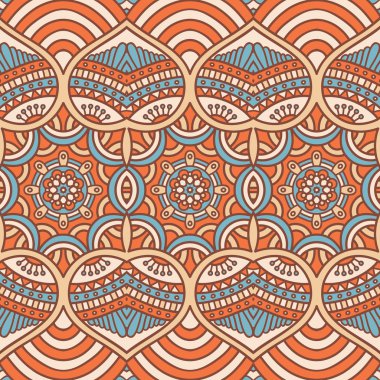 etnik çiçek seamless modeli