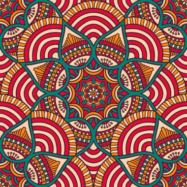 etnik çiçek seamless modeli