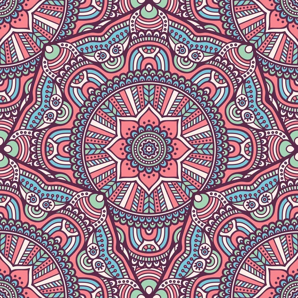 Ethnic floral seamless pattern — Stock Vector