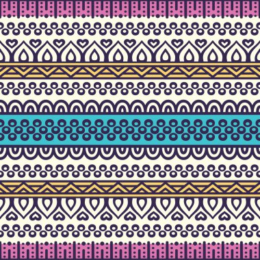 etnik çiçek seamless modeli