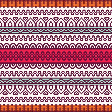 etnik çiçek seamless modeli