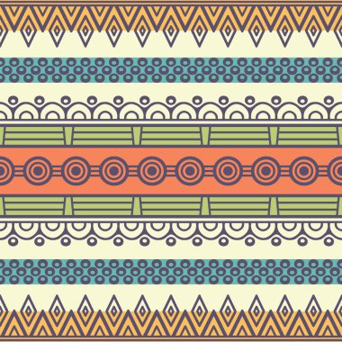 etnik çiçek seamless modeli