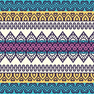 etnik çiçek seamless modeli