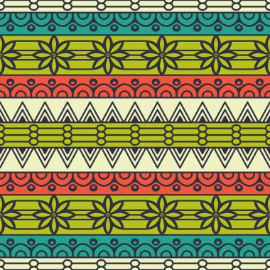 etnik çiçek seamless modeli