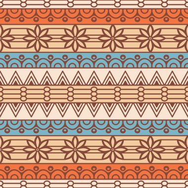 etnik çiçek seamless modeli