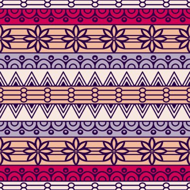 etnik çiçek seamless modeli