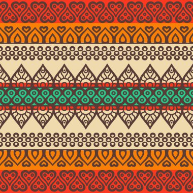 etnik çiçek seamless modeli