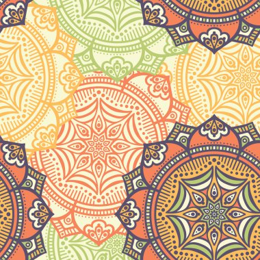 etnik çiçek seamless modeli