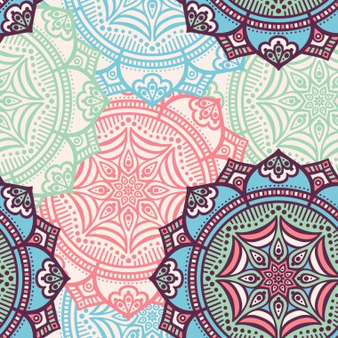 etnik çiçek seamless modeli