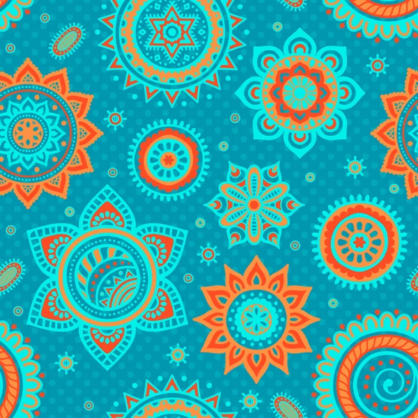 etnik çiçek seamless modeli