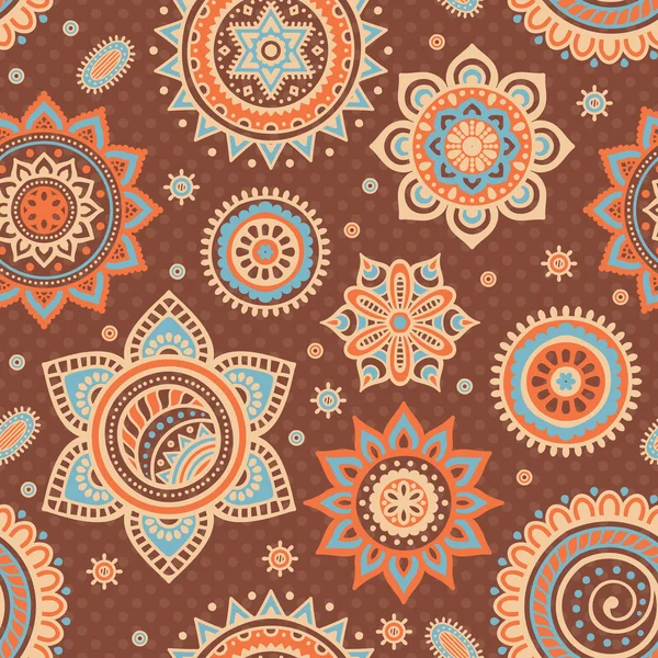 etnik çiçek seamless modeli