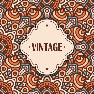 Etnik çiçek kartı