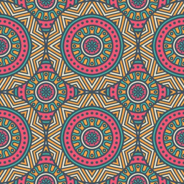 etnik çiçek seamless modeli