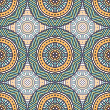 etnik çiçek seamless modeli