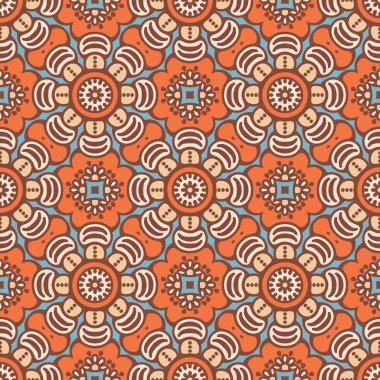 etnik çiçek seamless modeli