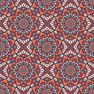 etnik çiçek seamless modeli