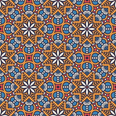 etnik çiçek seamless modeli