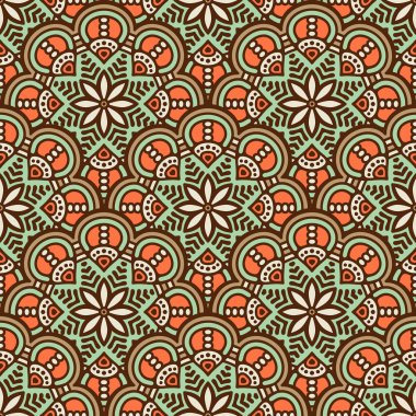 etnik çiçek seamless modeli