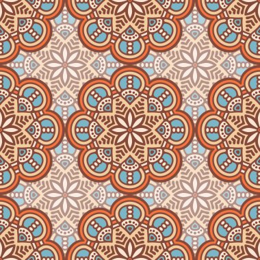 etnik çiçek seamless modeli