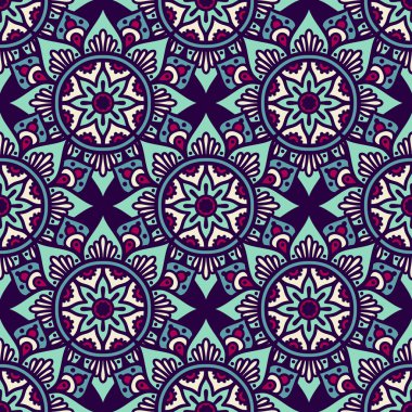 etnik çiçek seamless modeli